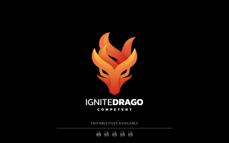 Ignite Dragon Gradient Logo
