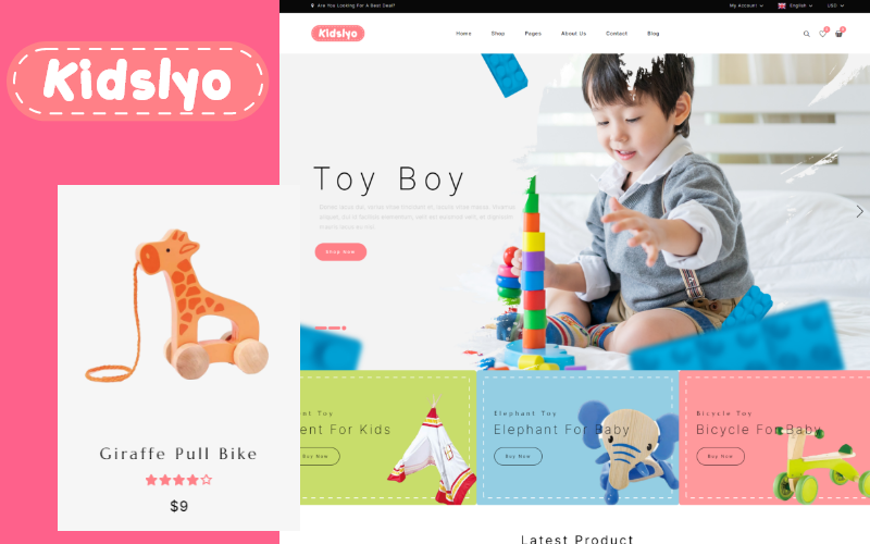 Kidslyo - Kids Toy Multipurpose Woocommerce Theme WooCommerce Theme