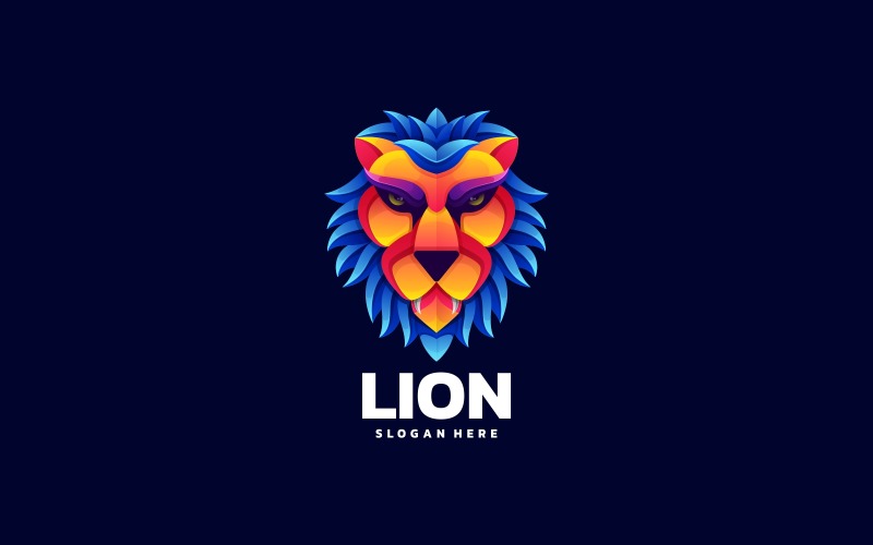 Lion Colorful Logo Design Logo Template