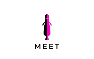 Man Girl Meet Person People Logo
