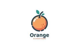 Orange Simple Mascot Logo