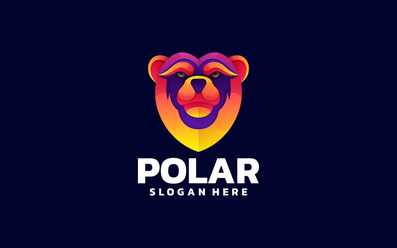 Polar Gradient Colorful Logo Logo Template
