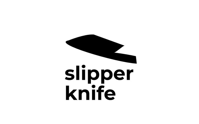 Slipper Knife Dual Meaning Logo Logo Template