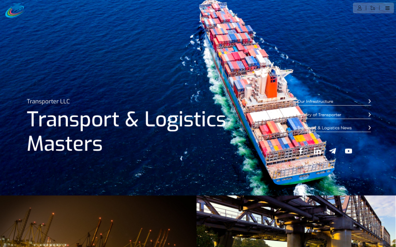 Transporter Transport and Logistics Joomla template Joomla Template
