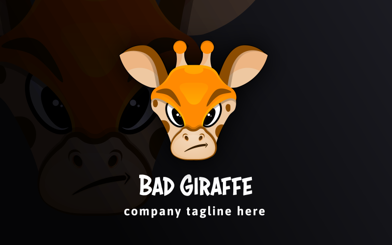Bad Giraffe Gradient Logo Logo Template