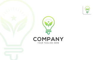 Eco Light Logo Vector Template