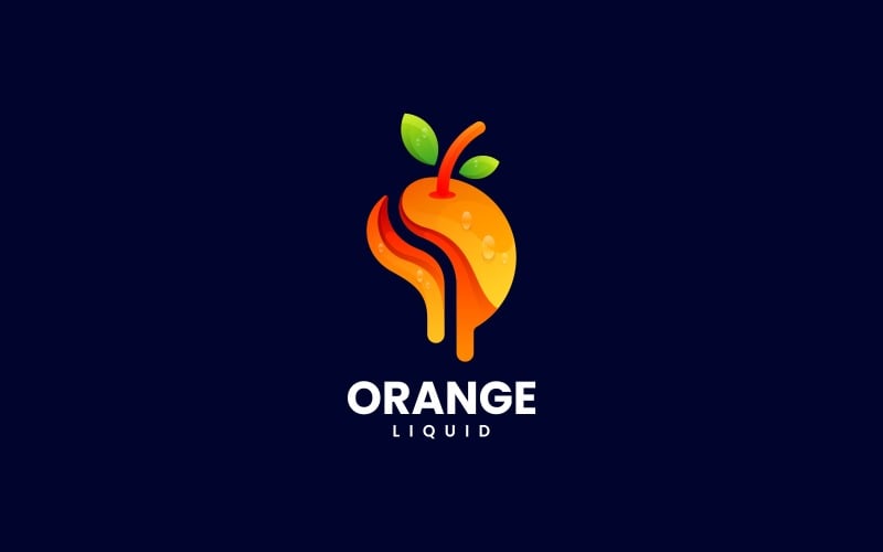 Orange Liquid Gradient Logo Logo Template