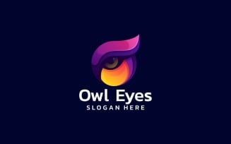 Owl Eyes Gradient Logo Style