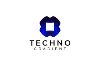 Pixel X Gradient Tech Logo