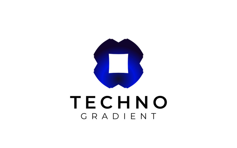 Pixel X Gradient Tech Logo Logo Template