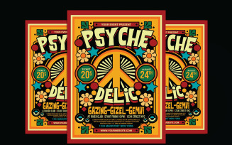 Psychedelic Music Flyer Template