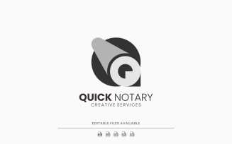 Quick Notary Silhouette Logo
