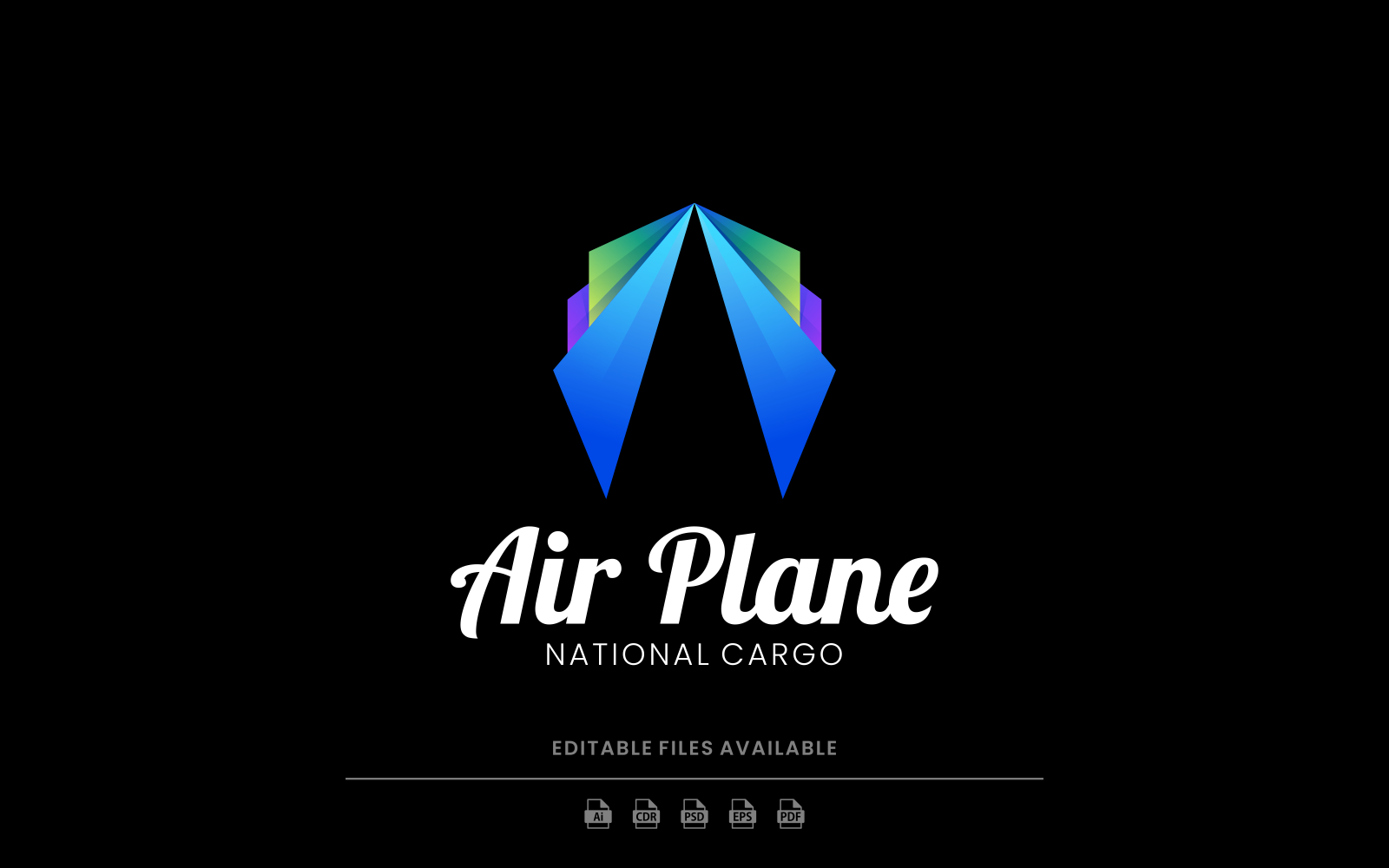 Airplane Gradient Logo Style