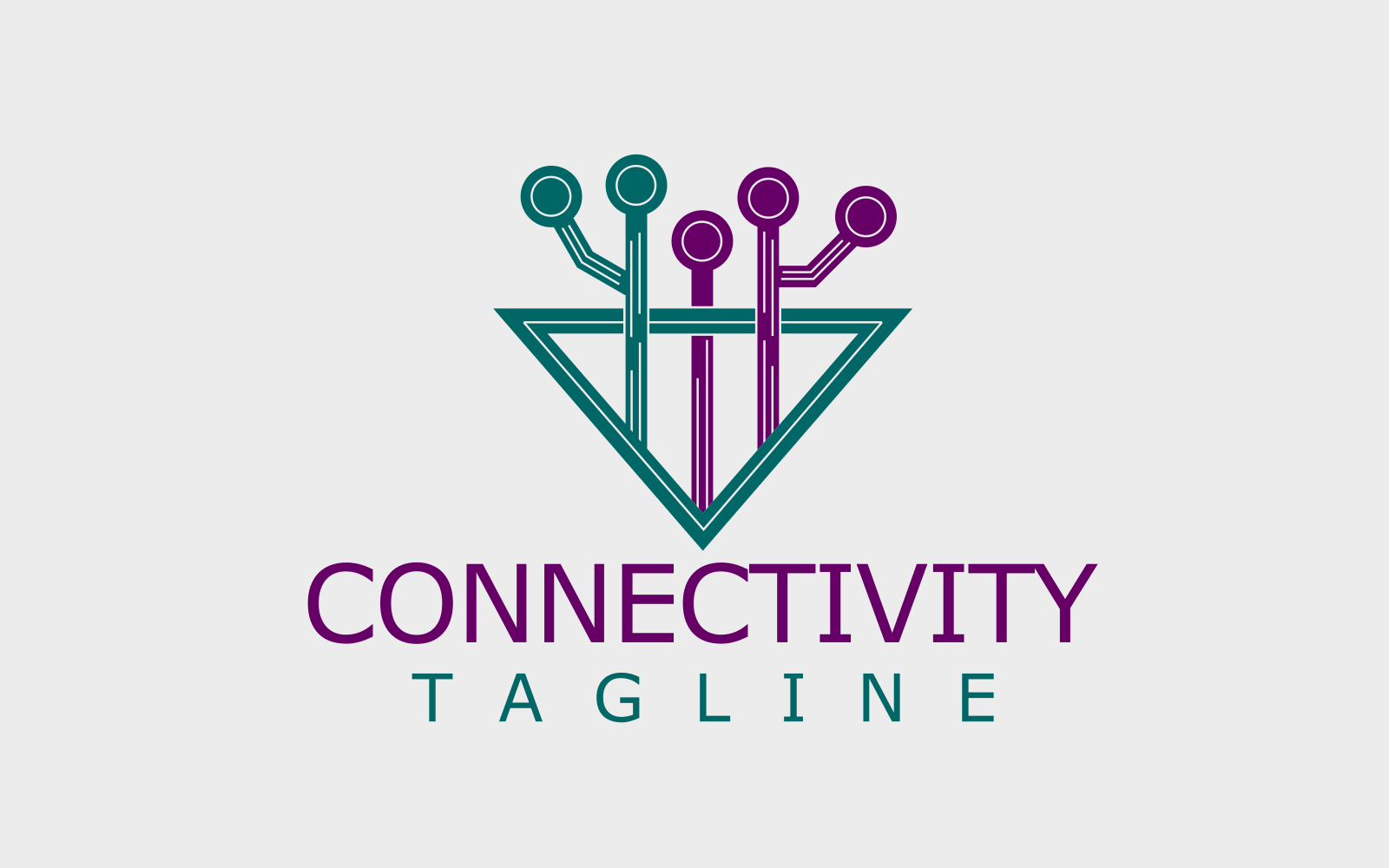 Connection Symbol Design Logo Template 2