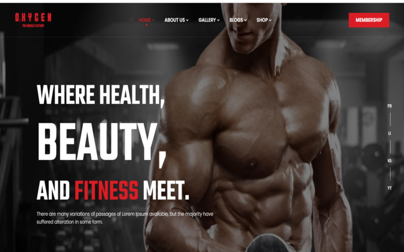 Oxygen - Gym Trainer & Yoga HTML5 Template