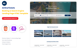 Airline Tickets - Airline Ticket Booking & Search Engine Landing Page
