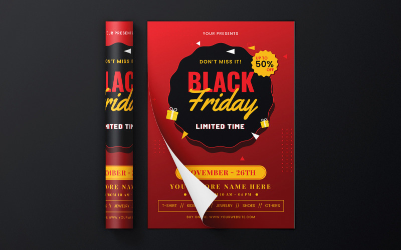 Attractive Black Friday Flyer Template Corporate Identity