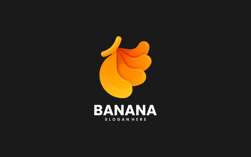 Banana Gradient Logo Design Logo Template