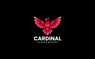 Cardinal Bird Gradient Logo Design