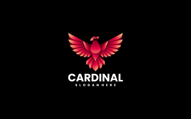 Cardinal Bird Gradient Logo Design Logo Template