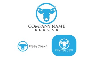 Cow Head Logo And Symbol V10