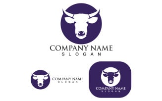 Cow Head Logo And Symbol V3