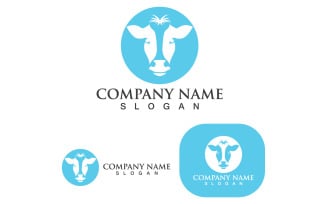 Cow Head Logo And Symbol V4