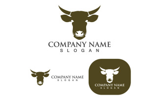 Cow Head Logo And Symbol V8