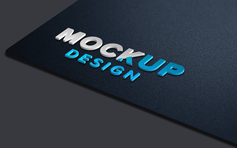 3D Logo Mock Up Design Template Product Mockup