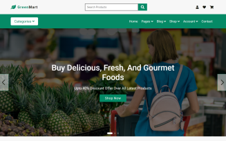 GreenMart - Grocery Store Multipage HTML Website Template