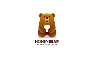 Honey Bear Gradient Logo Design