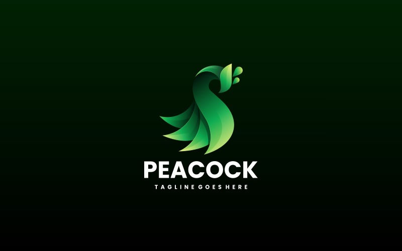 Nature Peacock Gradient Logo Logo Template
