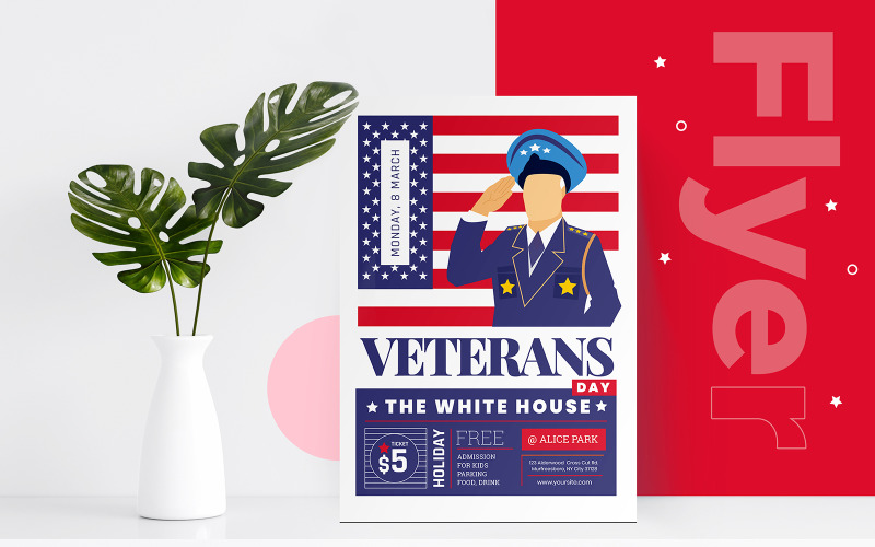 Veterans Day Flyer Template Corporate Identity