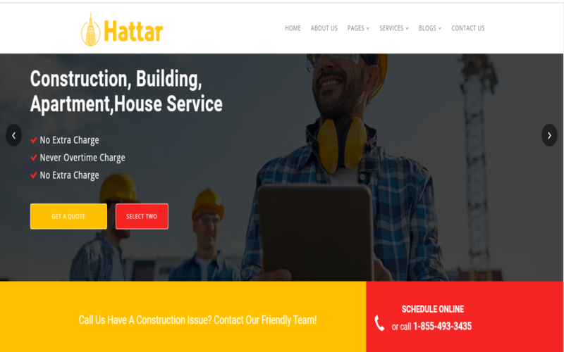 Hatar Construction  Building || Responsive HTML 5 Website template