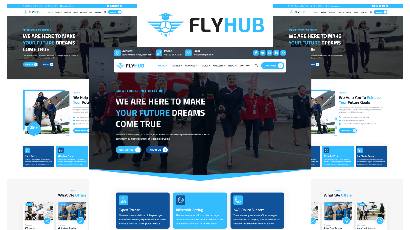 Flyhub - Flight And Aviation Academy HTML5 Template
