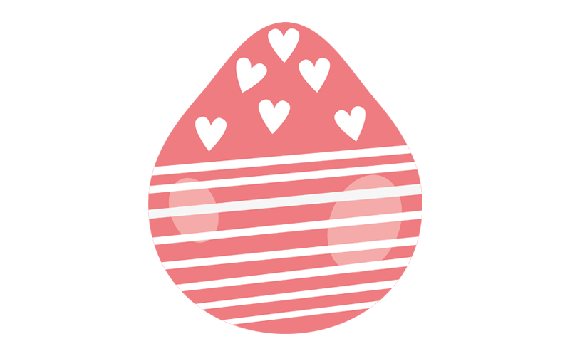 Colored Easter Egg Illustration Design