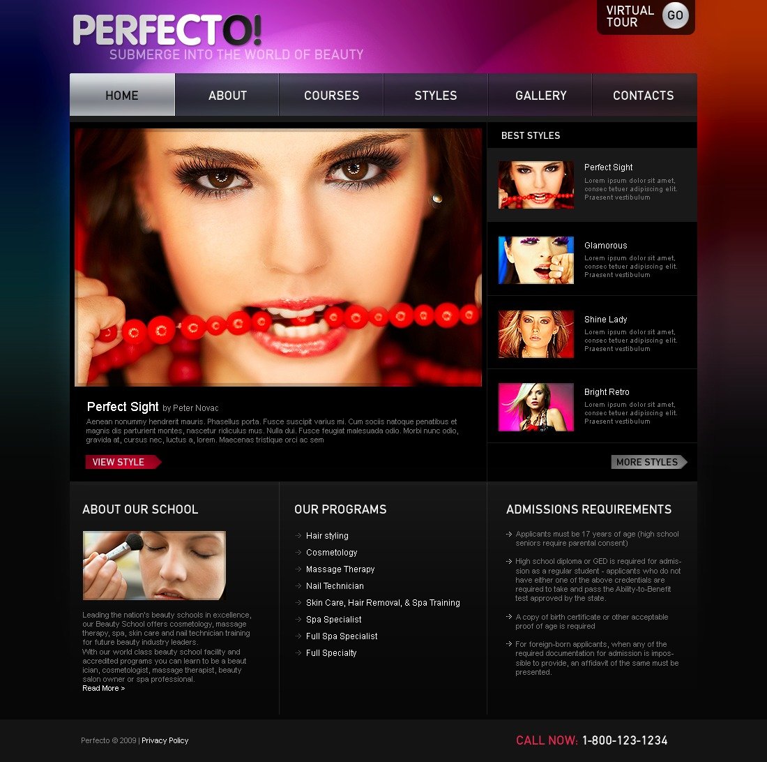 Beauty Salon Website Template #23781