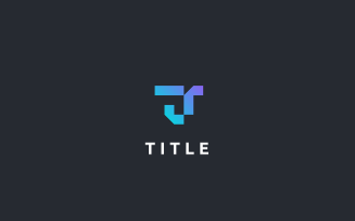 Futuristic Geometrical T Tech Monogram Logo