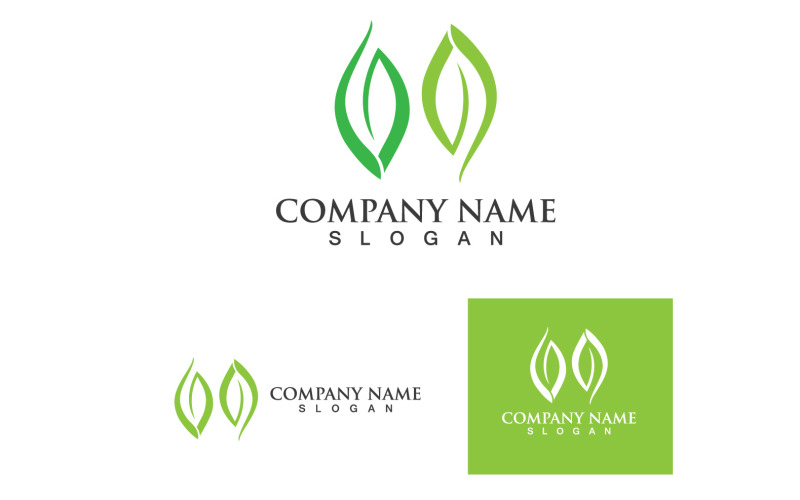 Leaf Green Logo And Symbol Nature V4 Logo Template