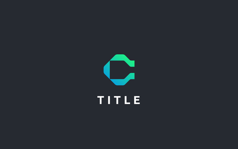Vibrant Geometrical C Tech Monogram Logo Logo Template