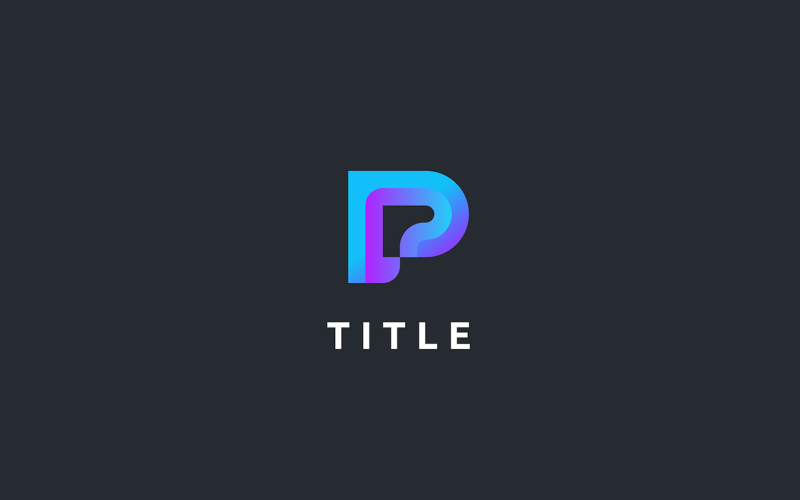 Vibrant Geometrical P Letter Tech Monogram Logo Logo Template