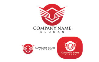 Wing Bird Falcon Logo And Symbol V12