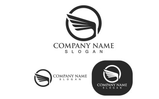 Wing Bird Falcon Logo And Symbol V19