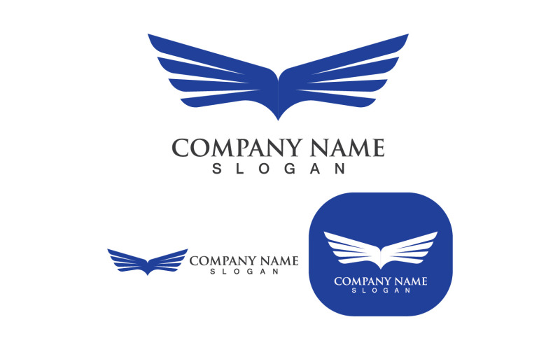 Wing Bird Falcon Logo And Symbol V3 Logo Template