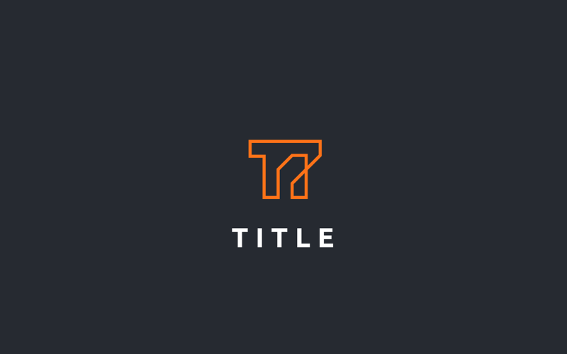 Line Geometrical TT Technology Monogram Logo Logo Template