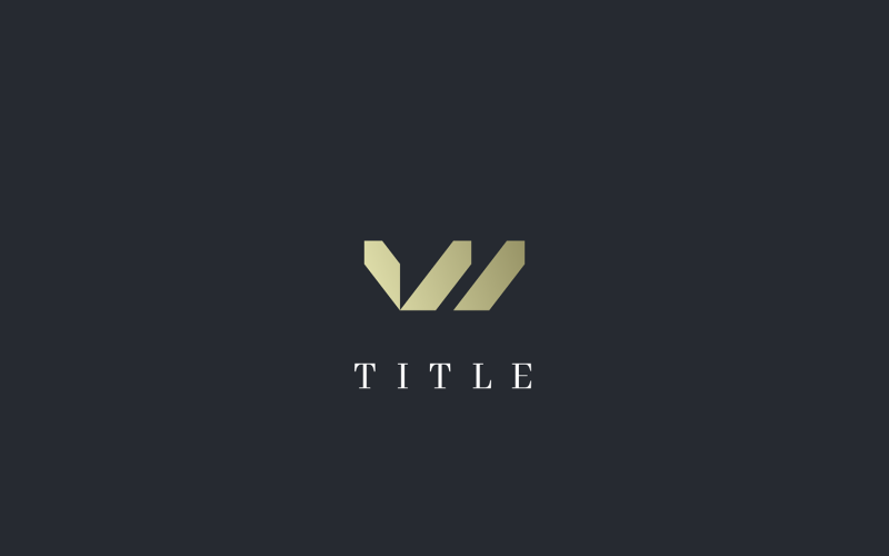 Luxury Elegant Alphabet W Golden Monogram Logo Logo Template