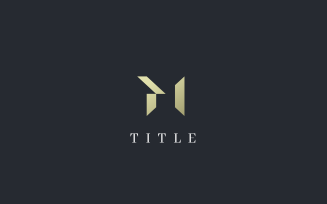 Luxury Elegant Letter H Gold Monogram Logo