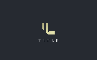 Luxury Elegant Letter L Gold Monogram Logo