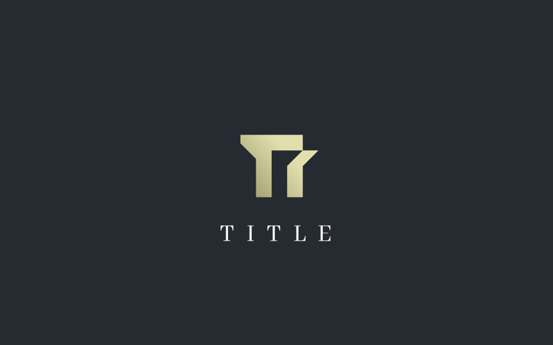 Luxury Geometrical TI Tech Monogram Logo Logo Template