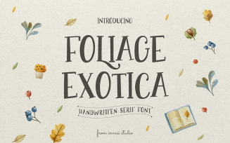 Foliage Exotica - Handwritten Serif